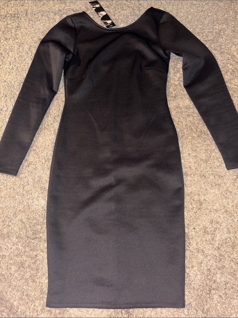Kardashian Kollection Black Long-Sleeve Bodycon Dress size XS New with tags